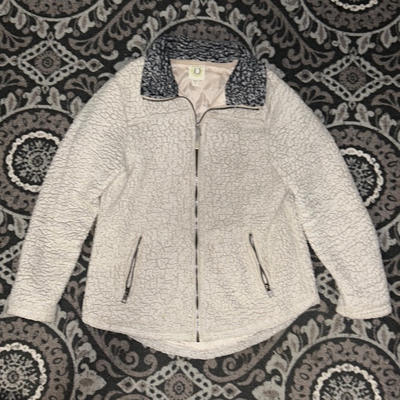 Soft Cream Sherpa Zip Up Lined Jacket (S/M) - Picture 1 of 5